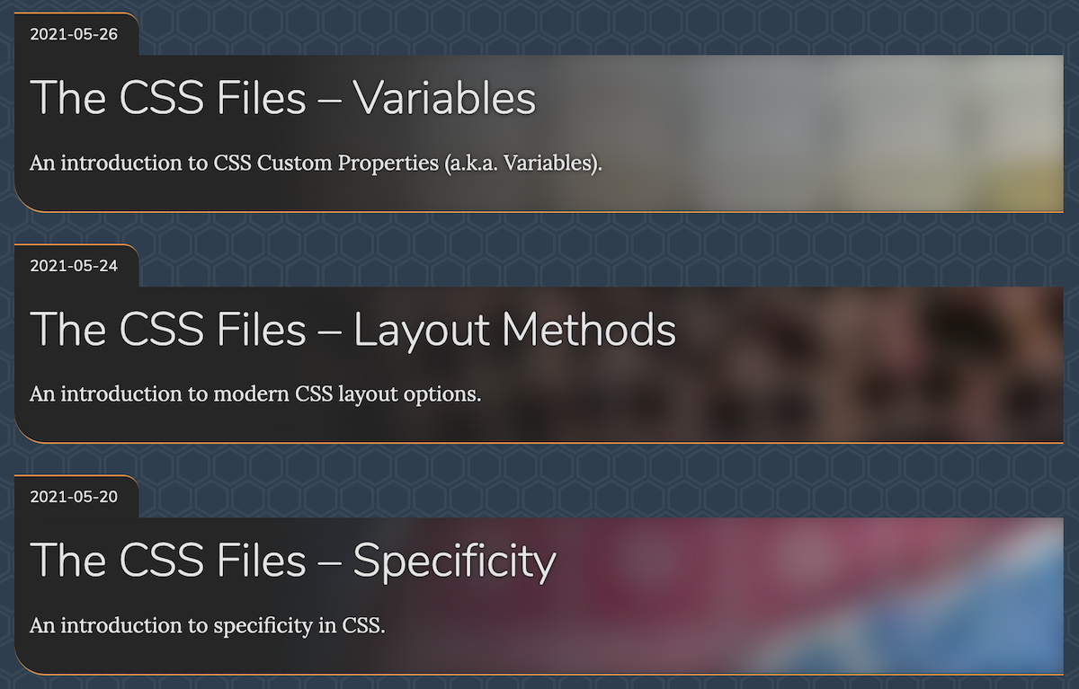 Screenshot of post list with blurred image
