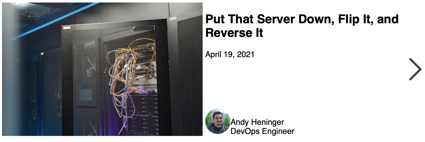 Completed blog post using grid